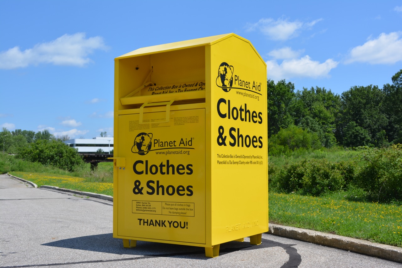 yellow drop box for clothes near me