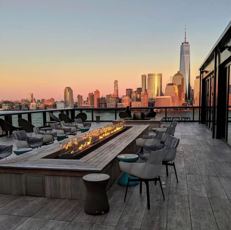 Rooftop bars restaurants Jersey City