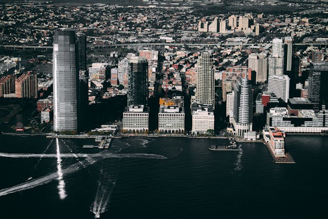 a view of Jersey City
